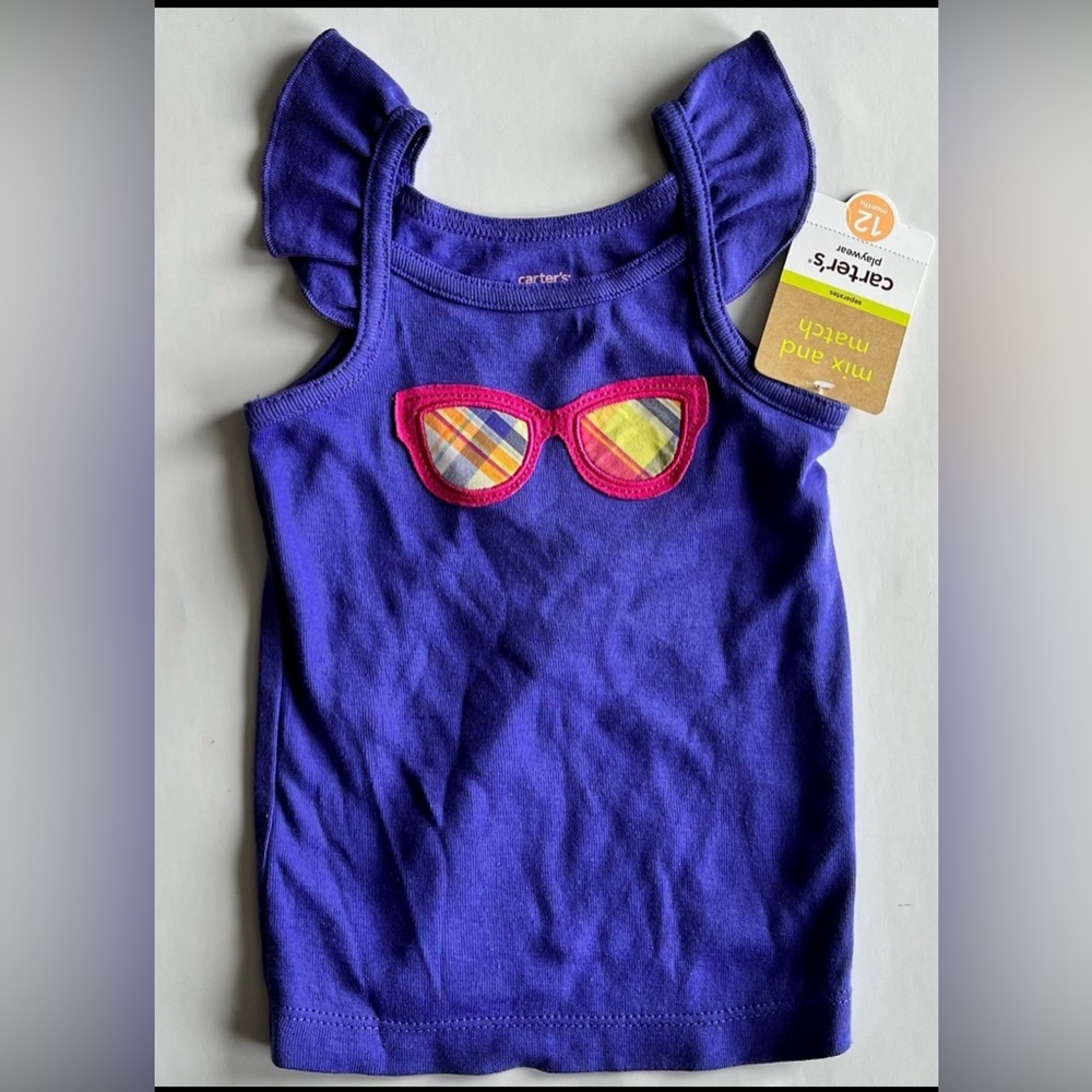 3/$9 - NWT Carter’s Girl Sleeveless Shirt Size 12 months